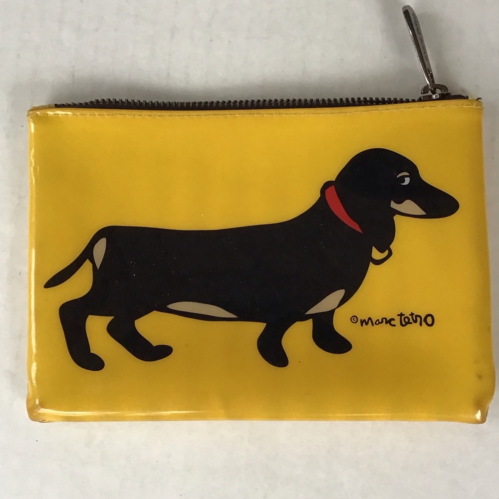 Marc Tetro Yellow Dachshund Cosmetic Bag